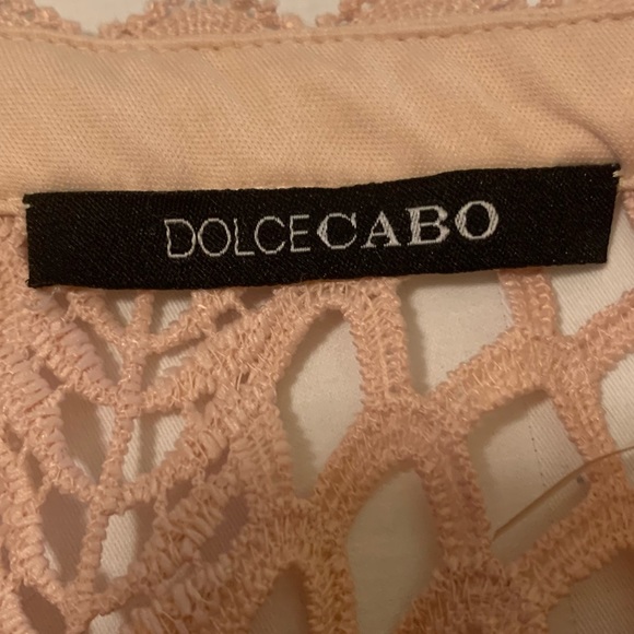 DOLCE CABO Satin Bell Sleeve Lace Blouse With Attached Camisole Women's Size M - Picture 11 of 13